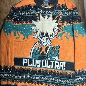 My Hero Academia Plus Ultra Ugly Holiday Sweater Box Lunch Exclusive Unisex XL
